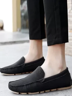 Men's Slip On Loafer Vegan Leather Casual Loafers