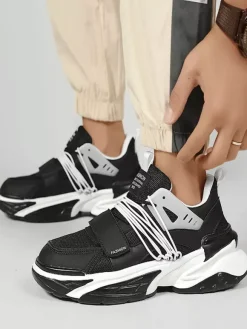 Mens Sneakers Breathable Platform Chunky Slip-on Casual Lace-Ups Running Shoes