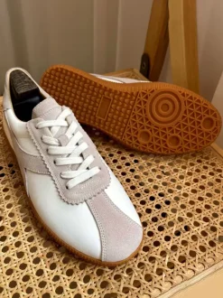 Mens Sneakers Cozy Cowhide Round Toe Color Block Basket Sport Shoes
