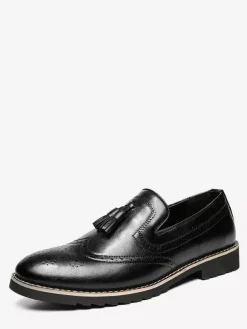 Mens Tassel Loafers Slip-on Decorate Penny Shoes Non Slip Low Heels Breathable Casual Shoes