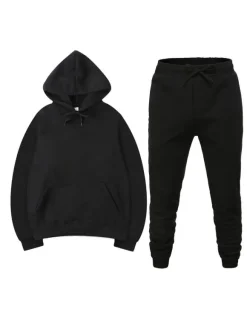 Men's Activewear 2-Piece Long Sleeves Hooded Grey