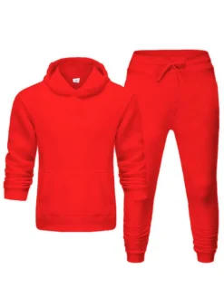 Men's Activewear 2-Piece Long Sleeves Hooded Grey