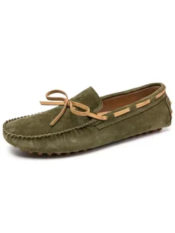 Mens Belgian Loafer Shoes Ink Blue Fashion Suede Leather Slip-On Casual Flat Shoes