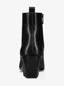 Mens Block Heel Black Pointed toe Short Boots Party Prom Dress Boots