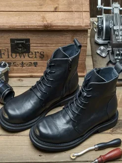 Men's Boots Chelsea Boots Black Round Toe