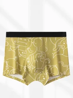 Men's Briefs Comfortable Cotton Printed Underwear