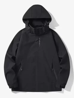 Men's Casual Long Sleeve Hoodie Zipped Hooded Jacket