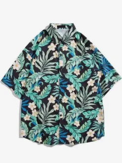 Men's Casual Shirt Chic Printed Green Men's Shirts