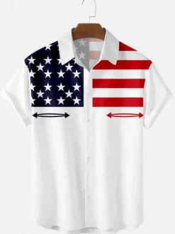 Men's Casual Shirt Turndown Collar Casual Cuffed Printed Nude Men's Shirts