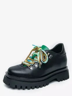 Mens Casual Shoes Anti-Slip Platform Sole With Colorful Laces Streetwear Shoes