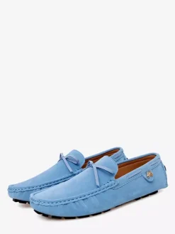 Men's Casual Shoes Suede Bow Slip On Driving Shoes