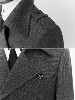 Men's Double Breasted Lapel Slim Fit Coats