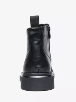 Mens Dress Boots Cap-Toe Derby Boots Chunky Sole Formal Ankle Boots