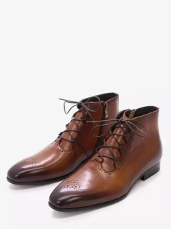Mens Dress Boots Handmade Genuine Leather Ankle Boots