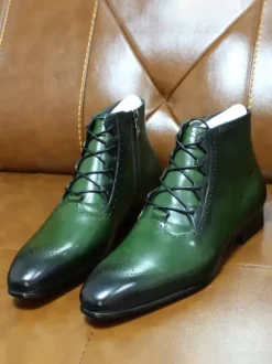 Mens Dress Boots Handmade Genuine Leather Ankle Boots