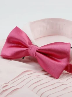 Men's Dress Bowties in Pink Satin