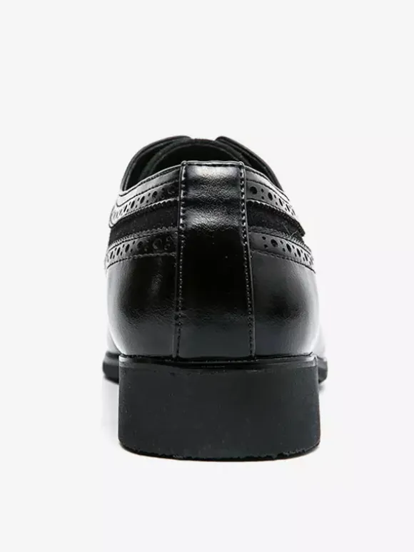 Men's Dress Shoes Fashion Round Toe Lace Up Oxford Prom Party Wedding Shoes