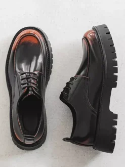 Mens Dress Shoes Non Slip Platform Lace Up Low Top Derbies Shoes
