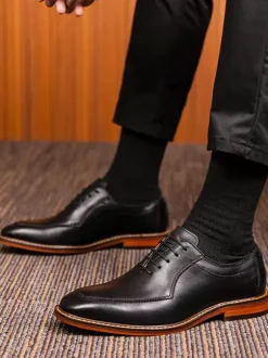 Men's Dress Shoes Round Toe Derby Prom Party Wedding Shoes