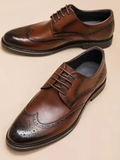 Men's Dress Shoes Round Toe Derby Prom Party Wedding Shoes