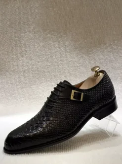 Mens Dress Shoes Trendy Snake Embossed Leather Business Office Shoes