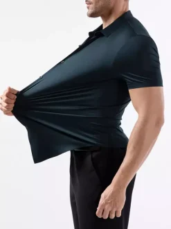 Men's Elastic Shirt Anti-Wrinkle Men's Short Sleeve Shirt