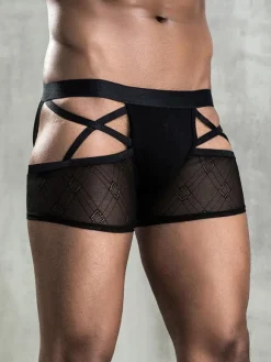 Men Sexy Costume Black Underwear Sexy Night Club Wear