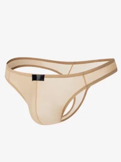 Men Sexy Lingerie Solid Color Nylon Thong