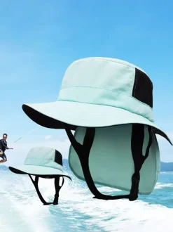 Men's Hat Chic Color Block Lace-up Unisex Sun Hat