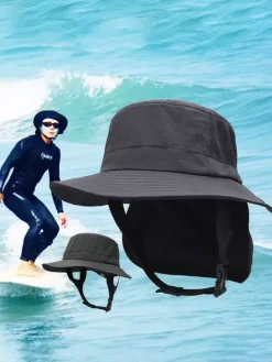 Men's Hat Chic Color Block Lace-up Unisex Sun Hat