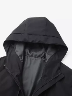 Men’s Hooded Jacket Long Sleeve Zip Closure Side Pockets Casual Coats