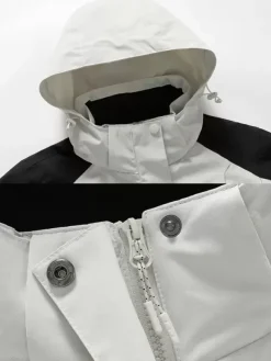 Men's Jacket Outdoor Windproof Workwear Jacket Trendy Large Size Color Block Coat
