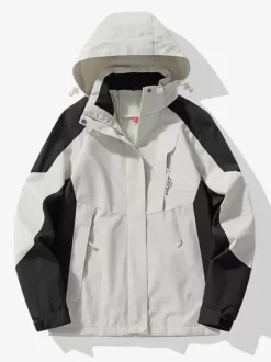 Men's Jacket Outdoor Windproof Workwear Jacket Trendy Large Size Color Block Coat