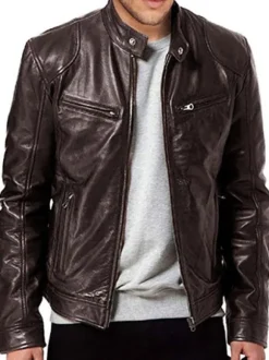 Men's Jackets & Coats Mens Jacket Men's Jackets Chic Deep Brown Black Amazing