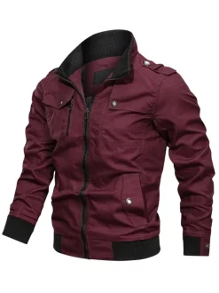 Men's Jackets & Coats Mens Jacket Men's Jackets Chic Burgundy Green Modern