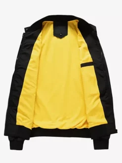 Men's Jackets Zip Closure Pockets Long Sleeve Bomber Jackets