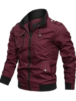 Men's Jacket Zipper Polyester Smart