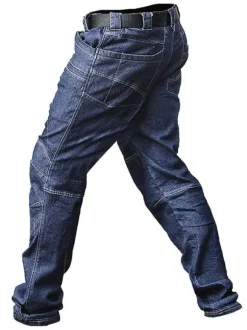 Men's Jeans Jeans For Men Casual Zipper Straight Deep Blue Deep Blue