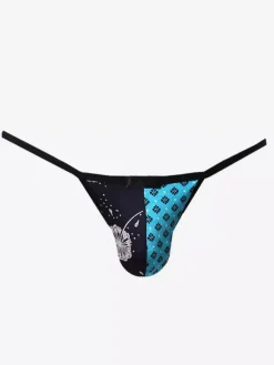 Men's Lingerie Sexy Panties Thong Floral Print Thong