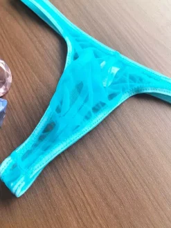 Men's Lingerie Underwear Sexy Panties Black See Through Thong