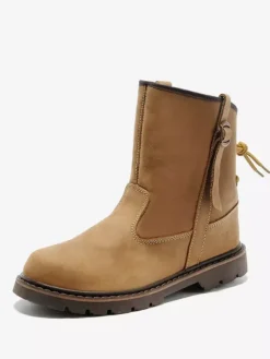 Men's Martin Slip On Classic Coffee Brown Retro Work Ankle Short Boots