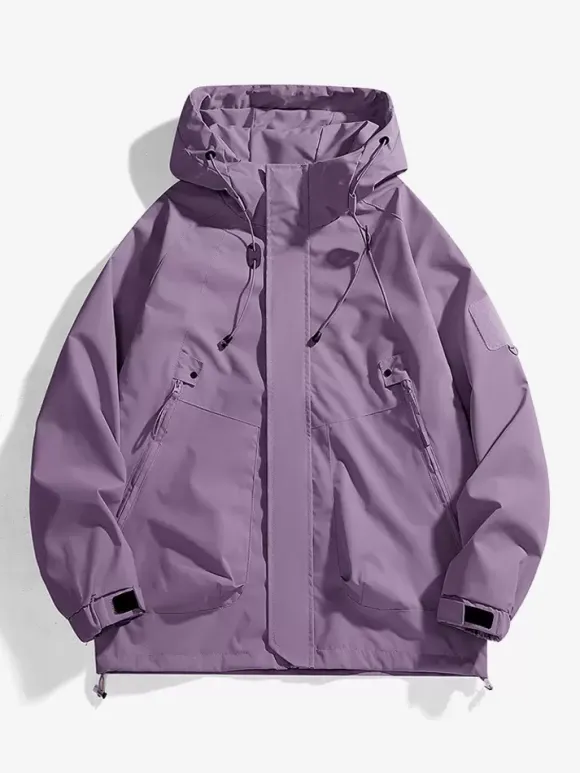 Men's Outdoor Jacket Mountain Style Hooded Long Sleeve Coat