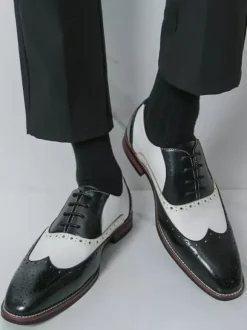 Men's Oxford Shoes Round Toe Lace Up Casual Shoes