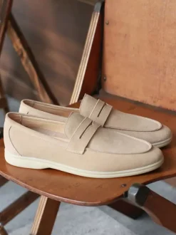 Mens Penny Loafer Micro Suede Slip On Upper Shoes