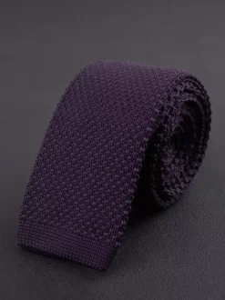 Men's Plain Tie 5.5cm Version Solid Color Casual Knitted Tie