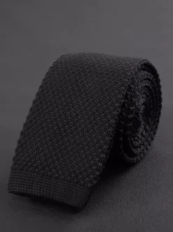Men's Plain Tie 5.5cm Version Solid Color Casual Knitted Tie