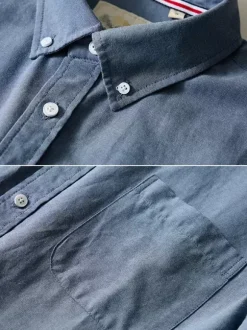 Men's Plus Size Long-Sleeved Shirts Button Down Slim Fit Wedding Shirt