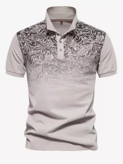 Mens Polo Shirt Turndown Collar Short Sleeves Buttons Regular Fit Polo Shirts
