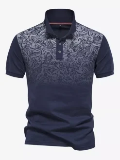 Mens Polo Shirt Turndown Collar Short Sleeves Buttons Regular Fit Polo Shirts
