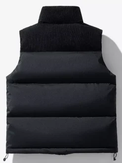 Men's Puffer Vest Outdoor Stand-Up Collar Sleeveless Padded Vest Coats